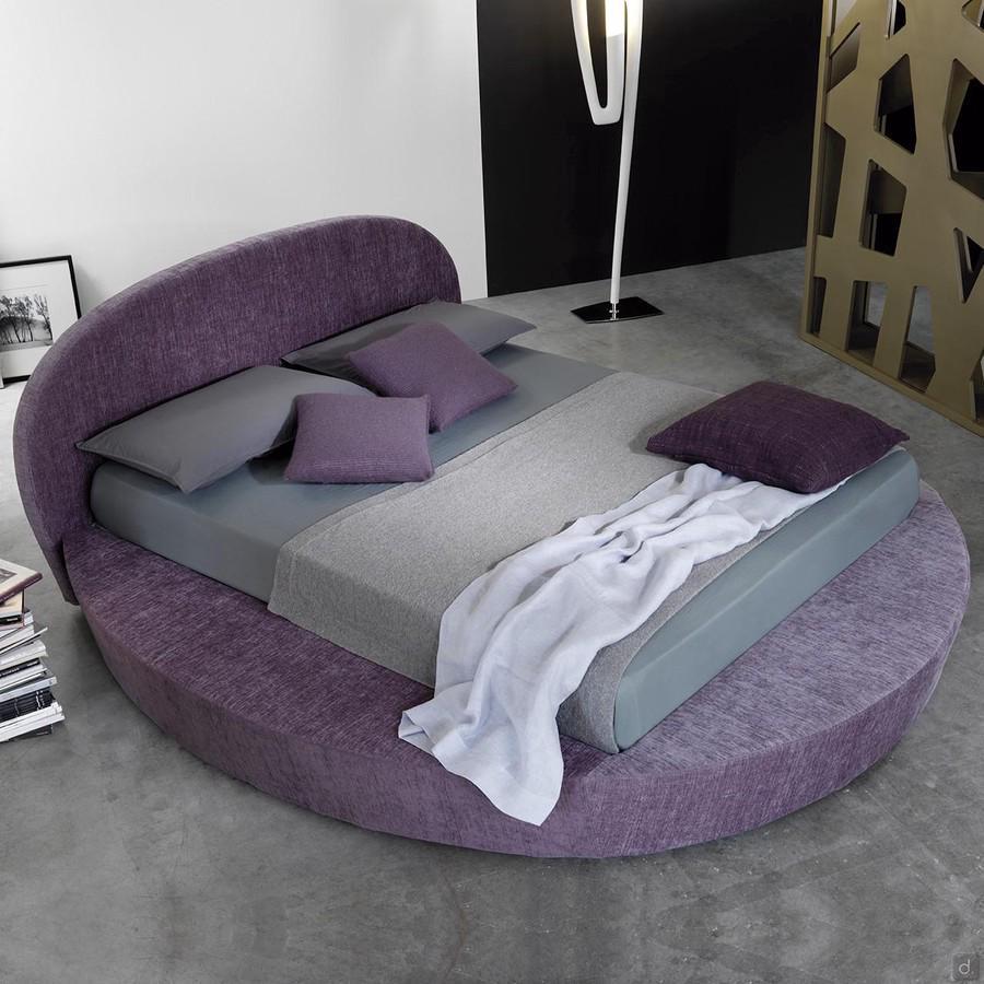 Satellite modern round bed with storage box