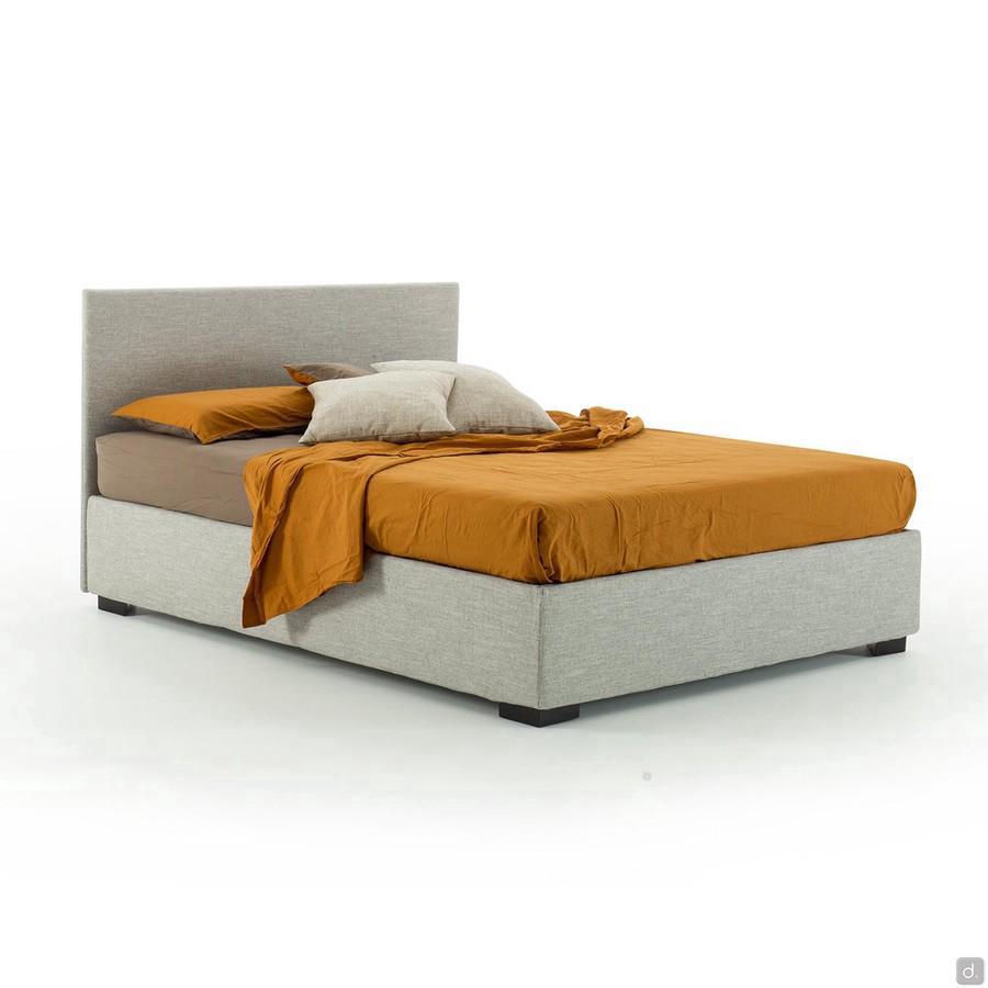 Space-saving storage double bed with a 5 cm thick headboard