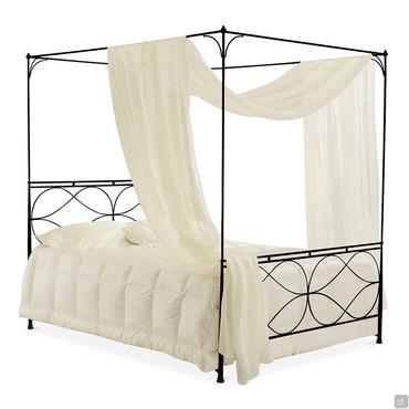 Lacquered iron canopy bed Raphael by Cantori