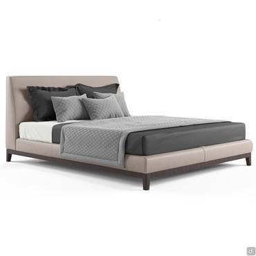 Leather double bed Goya