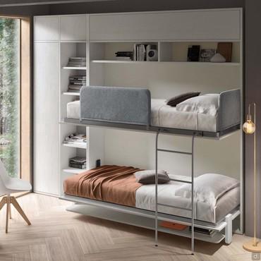 Slot foldaway bunk bed