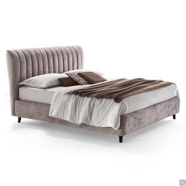 Joao bed with high shaped headboard