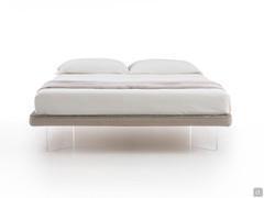 Bed frame without headboard Osaka Sommier in extra-slim version h.5 cm with transparent methacrylate feet