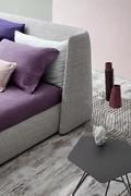 Basket upholstered bed by Bonaldo with container - detail of the headboard