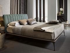 Mattress bed 160 x 200 cm Iseo by Cantori with quilted fabric headboard