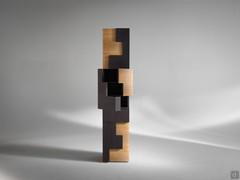 Design column bookcase Lima offered in metal and wood combination version