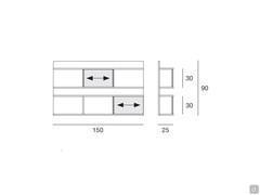 Bookcase Lyceum - dimensions