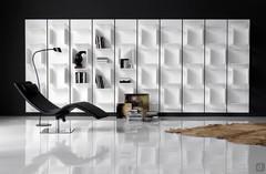 Fifty white wall-mounted modular bookcase by Cattelan