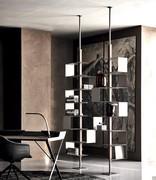 Pair of ceiling bookcases with metal shelves Tokyo by Cattelan