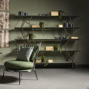 Albero bookcase with uprights in patinated bronze