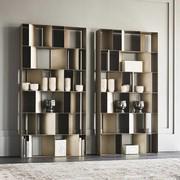 Nautilus by Cattelan design embossed metal bookcase wall mounted