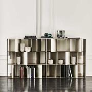 Nautilus by Cattelan design embossed metal bookcase in the model cm h.100