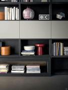 Aliant 07 modular wall-mounted bookcase with display cabinets, customisable not only in size but also in finishes