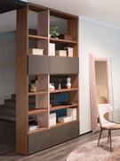 Aliant double-sided dividing bookcase in oak wood