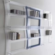 Eris plexiglass wall bookcase