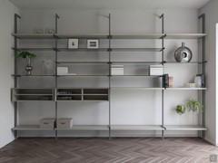 Sectional wall bookcase Betis with shelves and open storage units