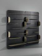 Bookcase Bla Bla with charcoal oak frame