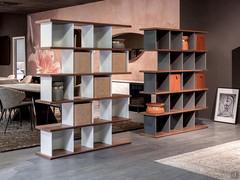 Kaspar cube-shaped dividing bookcase, available with either white or anthracite grey lacquered structure