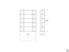 Bookcase Sintesi - dimensions