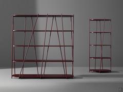 Minimal and modern column bookcase Twigs by Bonaldo offered in two sizes