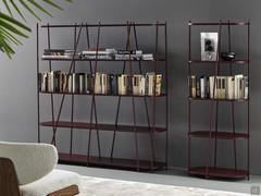 Minimal and modern column bookcase Twigs by Bonaldo free standing