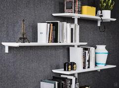 Details of white uprights and shelves