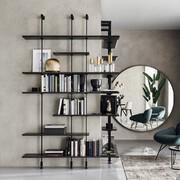 Cattelan Airport bookcase with floor-wall uprights