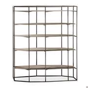 Diadema minimal design iron bookcase with an elegant and refined look. Available in different finishes.