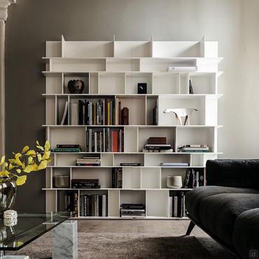 Wally modern asymmetrical bookcase by Cattelan