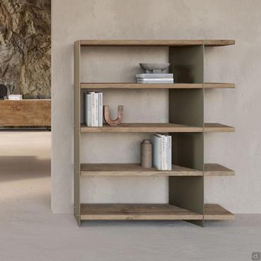 Althea industrial-style dividing bookcase