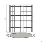 Dimensions of Cantori's Diadema bookcase in model H.180 cm