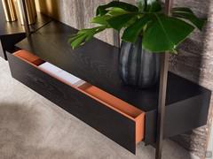 Suspended base unit with beautiful Morocco earth lacquer interior