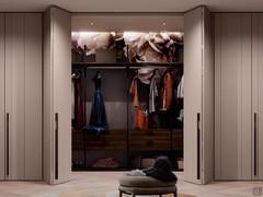 Lounge linear wall cabinet ideal for concealing walk-in closet access