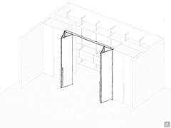 Lounge linear wall cabinet sketch - note the perimeter frame attached to the sides of the side and ceiling cabinets