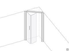 Layout of the Lounge corner cupboard with folding door