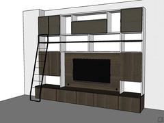 3D Design of Wall Equipment with TV