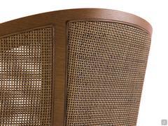 Detail of the Vienna straw backrest woven to match the walnut-stained ash frame 