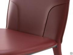 Detail of the rounded shapes and seams on the curved back of the Makalu chair