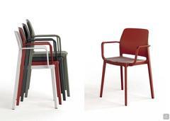 Jana stackable chair with armrests