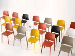 Colored kitchen stacking chair Jana polypropylene