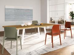 Colored kitchen stacking chair Jana in both versions with and without arms