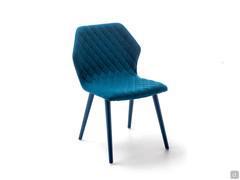 Armless chair Cloe with hexagonal-shaped wraparound backrest