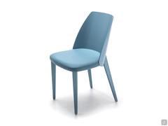 Chair Nadine with open-pore lacquered oak back and frame and seat upholstered in matching