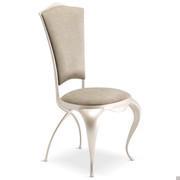 Ghirigori chair with sabre-shaped legs and upholstered seat-back