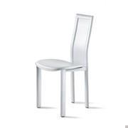 Lara white hide-leather chair