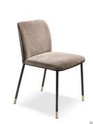 Two-tone upholstered metal chair Oasi by Cantori, available in numerous fabric, leatherette and leather finishes