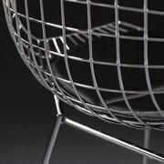 Wire Chair created by Harry Bertoia and made with welded chromed rods.