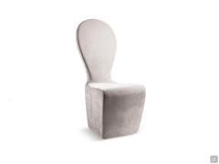 Velvet upholstered living room chair Mondrian by Cantori