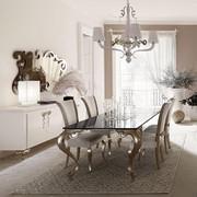 Raffaello upholstered classic chairs matched with George table