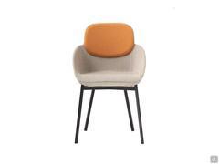 Lollipop Lounge chair with MAM M001 beige fabric seat and MAM M007 terracotta fabric back cushion